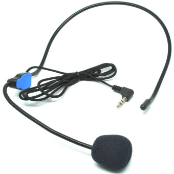 Headset Microphone Call Center Style Bright Clear Sound - Hitam