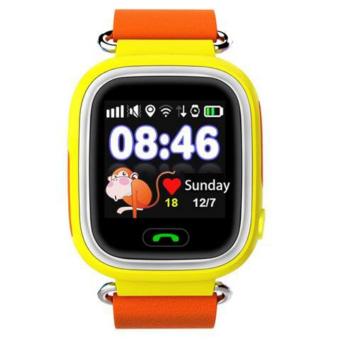 Abusun Q90 GPS Touch Screen WIFI Position Smart Watch Children SOS Call Location Finder Tracker Kid Safe Anti Lost Monitor - intl