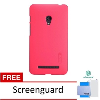 Nillkin Frosted Shield Hard Case Original untuk Asus Zenfone 5 (A500CG) - Merah + Gratis Nillkin Screen Protector