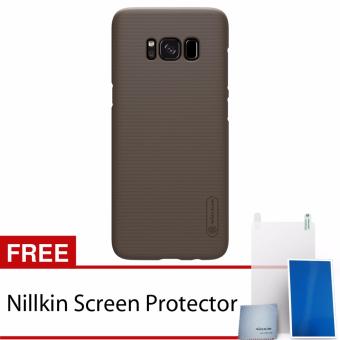 Nillkin Samsung Galaxy S8 Plus Super Frosted Shield Hard Case - Coklat + Gratis Nillkin Screen Protector