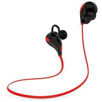 Mini Gym Sport Bluetooth Earphone with Microphone - QY7 (OEM) - Red