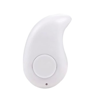 VAKIND Tak Terlihat Mini Wireless Stereo Bluetooth Headset Di Telinga (Putih)