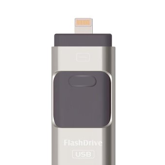 128GB USB Flash Drive For IOS/Android/Computer 3IN1 Flash Disk Mobili Regalo Pen Drive(Silver) - intl