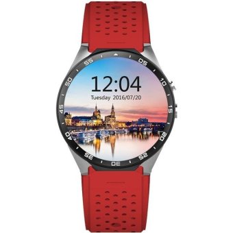 Aibot KW88 Smartwatch Phone 3G Kingwear PK Finow X5 X61.39 inch Amoled 400*400 Smart Watch Calling 2.0MP Camera Gravity Sensor Pedometer - intl