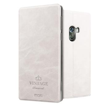 MOFI VINTAGE Xiaomi Mi Mix Crazy Horse Texture Horizontal Flip Leather Case with Card Slot & Holder (White)  - intl