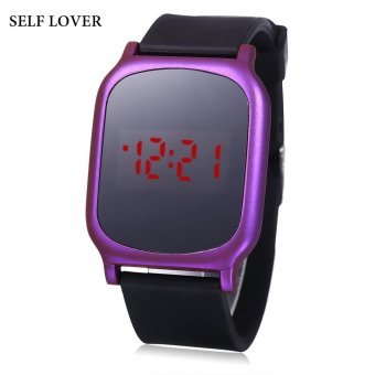 S&L SELF LOVER 2027 LED Digital Touch Watch Silicone Strap Date Display Water Resistance Wristwatch (Purple) - intl
