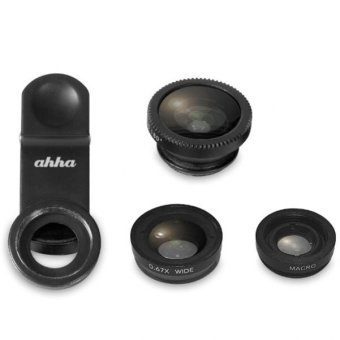 Ahha Phone Camera 3-IN-1 Lens Kit (Macro, Wide-angle & Fisheye Lens) Universal SmartPhoto Kit