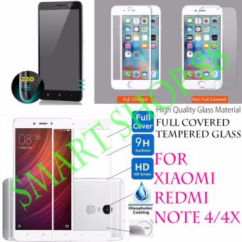 Smart Full Cover Tempered Glass Warna for Xiaomi Redmi Note 4/4x – Putih