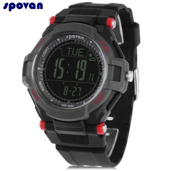 S&L SPOVAN MINGO 2 Digital Sports Watch Pedometer Compass Altimeter Alarm 3ATM Wristwatch (Black) - intl