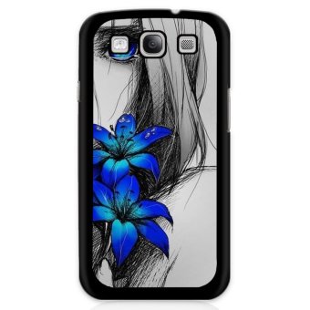 Ym Beautiful Flower Printed Phone Case for Samsung Galaxy Grand 2 (Black)