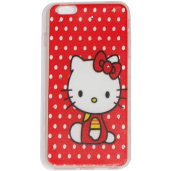 Cantiq Case Hello Kitty Shine Swarovsky For Apple iPhone 6 Plus Ukuran 5.5 inch / 6G PLUS Ultrathin Jelly Case Air Case 0.3mm / Silicone / Soft Case / Case Handphone / Casing HP - 7
