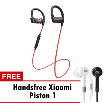 Headphone Headset Bluetooth Jabra Sport Pace Super Bass OEM - Merah + Free Piston 1