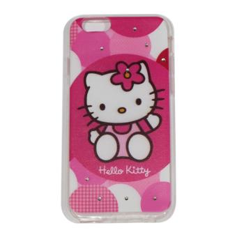 Cantiq Case Hello Kitty Shine Swarovsky For Apple iPhone 6 Ukuran 4.7 inch / 6G Ultrathin Jelly Case Air Case 0.3mm / Silicone / Soft Case / Case Handphone / Casing HP - 11