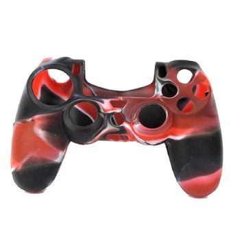 Elenxs Comfortable Skin Case for Controller Sony PlayStation 4 (Red/Black) (Intl)