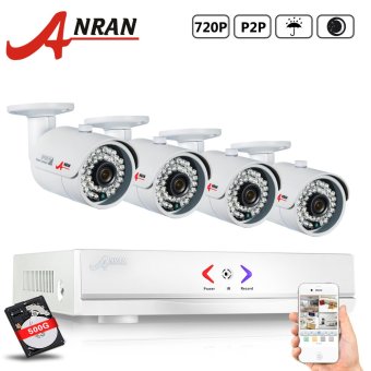 Anran AR-K04AH-36DH 4CH AHD 1080N DVR Security Camera System with 4 HD 720P Outdoort Waterproof Night Vision Cameras