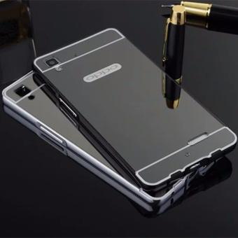 4Connect Mirror Aluminium Bumper HardCase for Oppo R7 - Black
