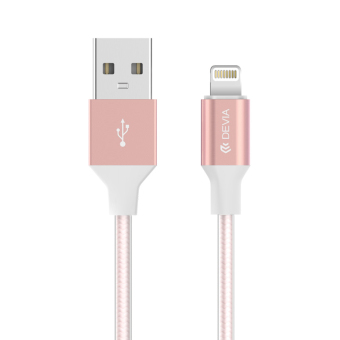 DEVIA 1.5m Lightning 8pin Data Sync Charging Cable for iPhone iPad - Rose Gold