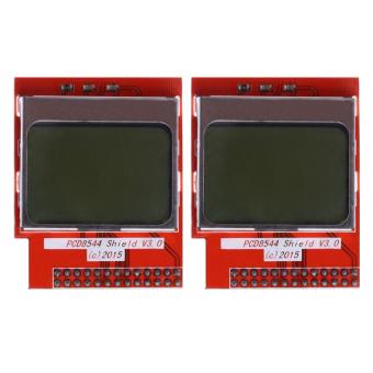 2 buah layar Mini modul PCD8544 84 x 48 LCD pelindung untuk Raspberry Pi B + - Internasional