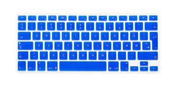 HRH Danish EU Silicone Keyboard Cover Skin for Apple Macbook Pro Retina MAC 13 15 17 Air 13 (Blue)