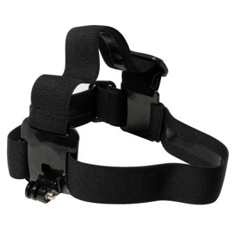 Elastis Adjustable Head Strap with Simple Anti-Slide Glue For Xiaomi Yi and GoPro - Black