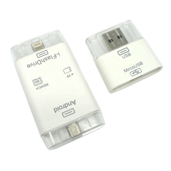 i-FlashDrive HD OTG Micro SD & TF Card Reader Lightning with Micro USB Adapter