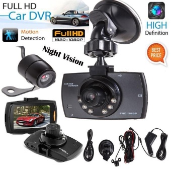 1080P 2.7'HD LCD Dual Lens Car Dash Camera Video DVR Cam Recorder Night Vision - intl