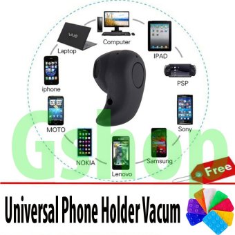 Gshop Headset Mini Wireless Bluetooth Stereo In-Ear Earphone Headphone Headset For Smart Phone Android & iOS + Universal Phone Holder Vacum 1Pcs