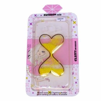 Fashion Case Glitter Love Casing for Samsung J7 2015 - Yellow