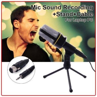 XCSource 3.5mm Microphone Condenser Sound Recording Stand+Cable for Laptop PC Skype