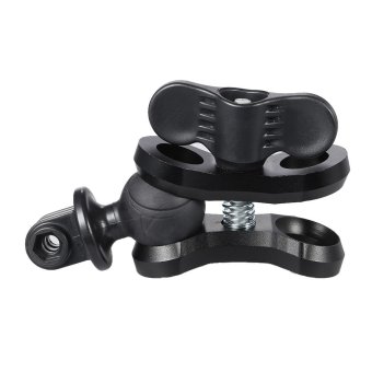 Aluminum Alloy Diving Lights Butterfly Clip Arm Clamp Mount Ball Base Adapter for Gopro Hero 4 3+ 3 Action Camera - intl