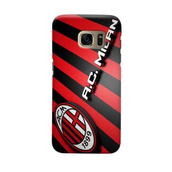 Indocustomcase AC Milan On Stripes Casing Case Cover For Samsung Galaxy S7