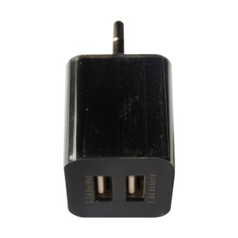 Rainbow Charge Head /Kepala charge/Batok charge USB 2 in 1 DC 5V-2100 mA - Hitam