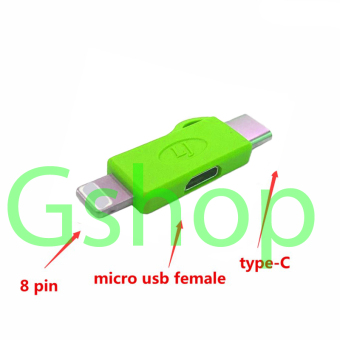 Gshop OTG USB 3.1 Type-C Male to Micro USB Female & Apple iPhone 2 in 1 Converter Connector Data Adapter Universal USB 3.1 Interface Smartphone Apple Tablet PC