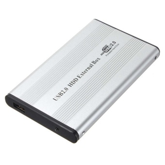 Casing Hardisk Eksternal 2.5 Inch IDE\" USB 2.0 - Silver/Hitam
