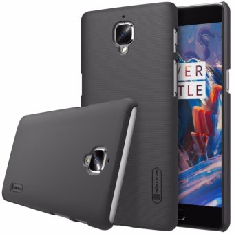 Nillkin Frosted Case Oneplus 3 / 3T (A3000 A3003 A3005 A3010) - Hitam + Free Screen Protector(Black)