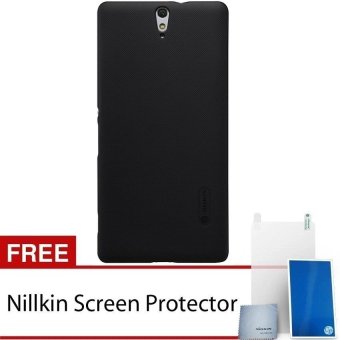Nillkin Frosted Shield Hard Case Original untuk Sony Xperia C5 Ultra - Hitam + Gratis Screen Protector Nillkin