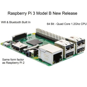 Raspberry Pi 3 Model B 1GB RAM Quad Core 1.2G 64 Bit CPU Bluetooth WiFi on board