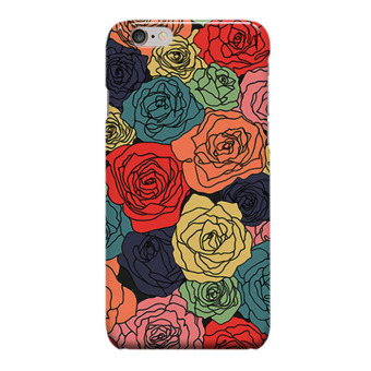 Indocustomcase Roses Art Cover Hard Case for Apple iPhone 6 Plus