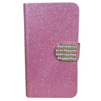 Motorola Moto C Plus Case Diamond Cover Casing - Merah Muda
