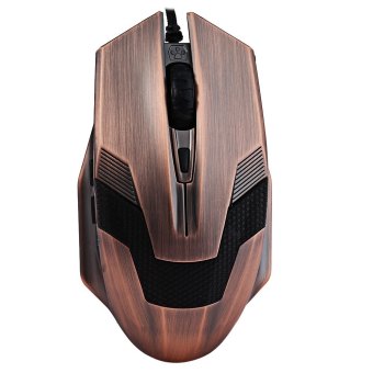 A-jazz Green Hornet 2000DPI 6 Buttons Optical LED Light Gaming Mouse (Copper)