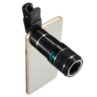 Universal 12X Zoom Optical Clip Telephoto Telescope Camera Lens For Mobile Phone Lens Camera Zoom - Intl