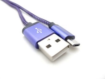 Miibox Kabel Data / Charge / Chrome Cable Warna Micro USB For Smartphone/Gadget (Ungu)