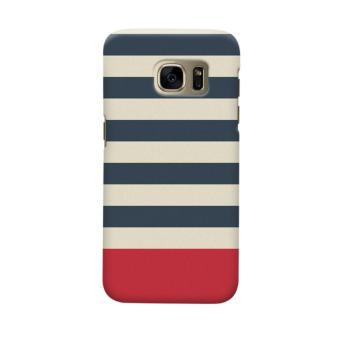 Indocustomcase Blue Stripe Casing Case Cover For Samsung Galaxy S7