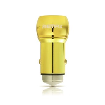 Remax Car Charger Bullet 2USB 2.4A for Smartphone RCC205 - Gold
