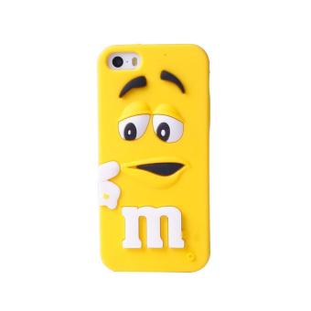 BUYINCOINS MMS Chocolate Candy Rubber Silicone Cartoon Phone Case For iPhone 5 5C 5S
