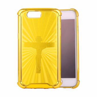 Bandmax iPhone 6/6s Case INRI Crucifix Jesus Cross Gold Plated TPU Cover Back Rugged Air Cushion Protective Bumper Case for iPhone 6/6s Religious Christian Accessories (Gold) - intl