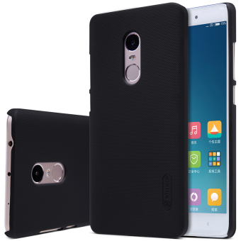 Nillkin Frosted Shield Hard Case Original For Xiaomi Redmi Note 4 - Hitam + Gratis Nillkin Screen Protector