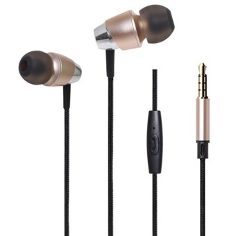 Vococal KDK-201 3.5mm Plug Wired In Ear Stereo Earphones Game Sport Noise Cancelling Earbuds Earphone for iPhone 6/6S and Samsung Galaxy S6/S7/Edge (Gold)