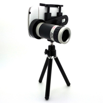 Universal Mini Tripod + Tele Zoom 8x Universal Lensa For Smartphone