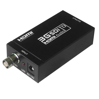 JinGle 1080P Mini SD-SDI HD-SDI 3G-SDI To HDMI Video Audio Converter HDTV CCTV Camera EU Plug (Black)